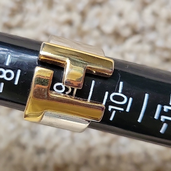 Tommy Hilfiger Two Tone Gold / Silver Ring about 9.5 size - Picture 5 of 6